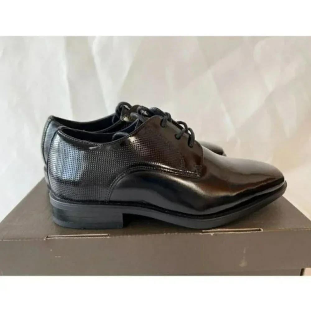 Florsheim Perito Plain Toe Derby Dress Shoes Big Kids 7 M Black Patent Leather
